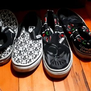 Two pairs of kids star wars vans